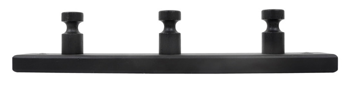 Knagerække fyrretræ sort 30 cm